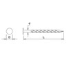 DAIDOHANT 46953 Stainless Steel Flat Head Power Screw Nails, 14.1