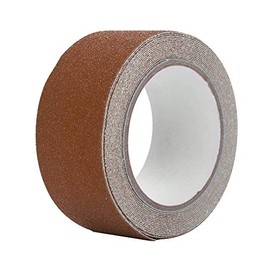 Cinta adhesiva antideslizante antideslizante de PVC de 5M * 5cm colorida para decoración de seguridad de piso de escalón(café)