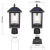 Solar Lamp Post Light, Solar Post Lights Outdoor, Waterproof Anti-Rust