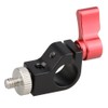 CAMVATE 15mm Single Rod Clamp Articulating with 1/4"-20 Screw(Red, 2-Pack)