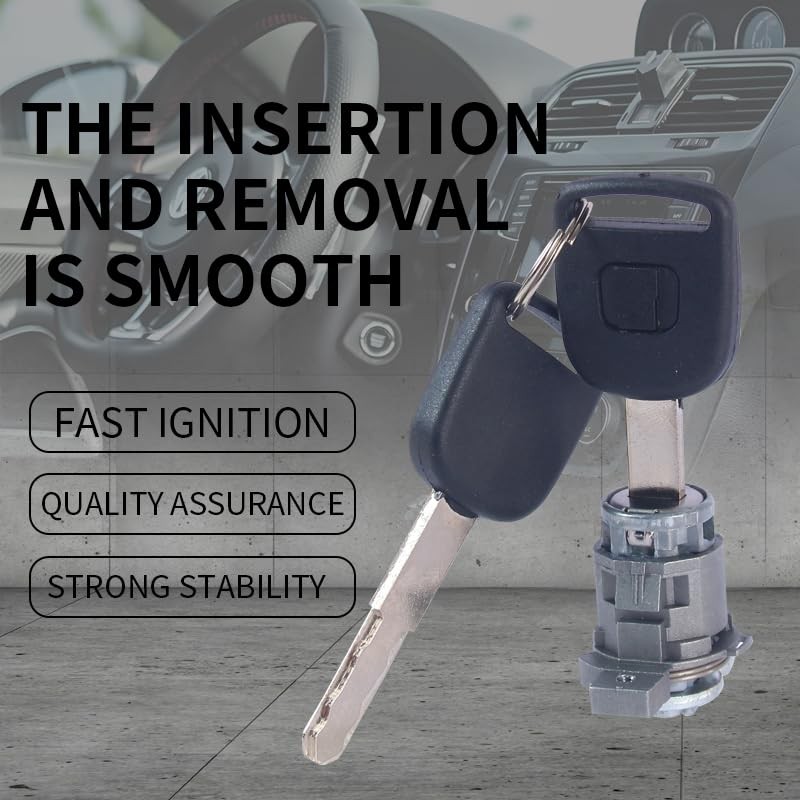Door lock cylinder with key, Compatible with Honda 1998-2002 Accord,