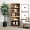 Prepac Moda 5-Tier Tall Wooden Bookcase, Oak Storage Cabinet, Display