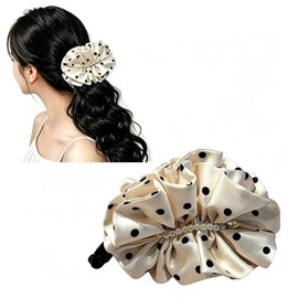 Hair Clips, hairclips claw, Classic Style Hair Accessories, hairclips for women (white-black-2)