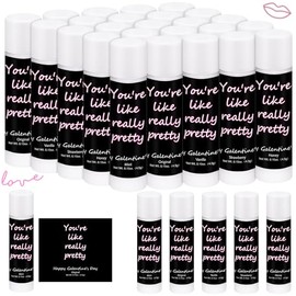50 Pack Valentine's Lip Balms Gifts Bulk for Women Galentine's Day Party Supplies Basket Stuffers You're Like Really Pretty Gifts for Her Teachers Staff Coworkers (Neon)