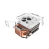 CPU Cooling Fan Professional Efficient 6 Tubes 3 Wires White