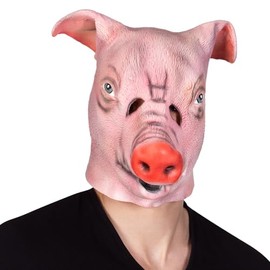 Boland 00140 Adult Latex Pig Mask, Pink