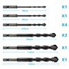 10-Piece Tile Drill Bit for Concrete, Stone, Masonry Drill Bits