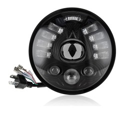 PSLER 5-3/4 5.75 Inch LED Headligh Motorcycle-High/Low Beam DRL Turn Signals Round Headlight for Sportster Dyna Street Bob Low Rider Wide Glide Iron 883