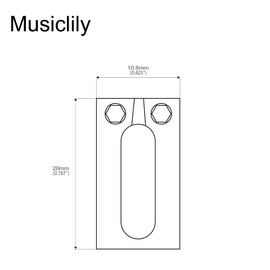 Musiclily Ultra 10.8 mm Modern Brass String Rider Saddles for Strat Tele Style Electric Guitar, Original Colour (Set of 6)