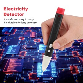AC Voltage Tester, Akozon Contactless Voltage Detector Electricity Voltage Tester 90-1000V Red Test Pen With LED Light
