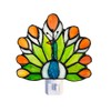 WKINGDIY Tiffany Stained Glass Peacock Night Light WKD1003 (Green、Orange) Tiffany