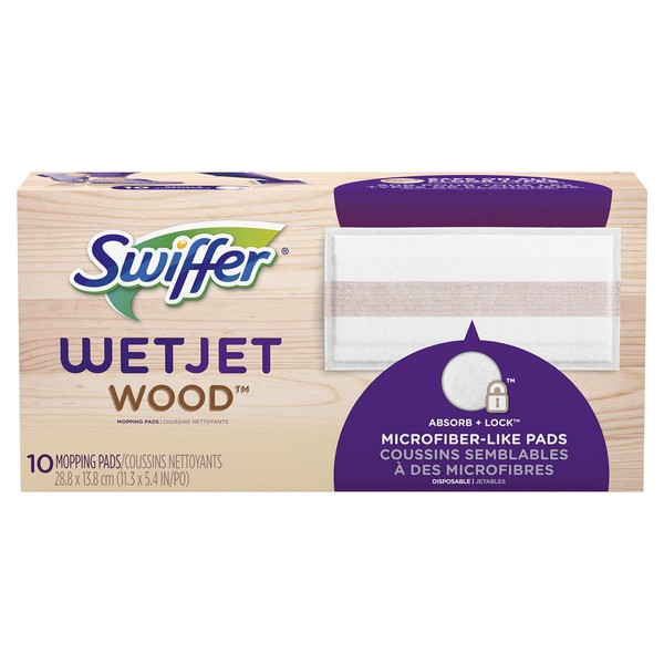 Swiffer Wetjet Wood Sweeping Cloth Refills, 10Count