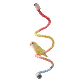 Multi-Color Rope Bird Perch Toys for Parrot Cage Stand, Climbing Swing Accessories for Cockatiel, Parakeets, Budgies, Lovebirds, Conures, Finches - 39.4 inch