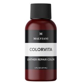 MALVIANI Leather Repair Color Restorer - Red Burgundy - Restore Furniture, Couch, Purse, Car Seats & Sofa - 1 oz.