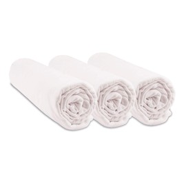 3 Fitted Sheets Organic Cotton Cot 60 x 120 cm