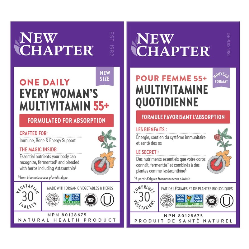 New Chapter Women's Multivitamin 50 Plus for Cellular Energy, Heart