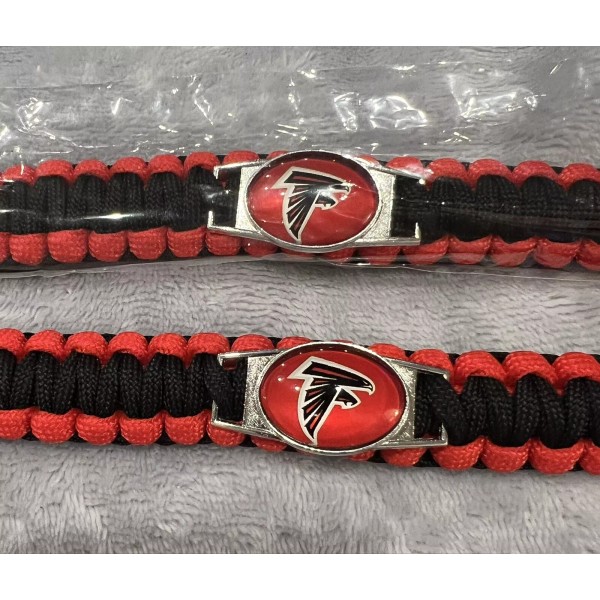 Unbranded Atlanta Falcons Paracord Survival Bracelet 9 Inch With Sturdy