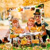 Thanksgiving Inflatable Selfie Frame Photo Booth Frame with 24Pcs Photo