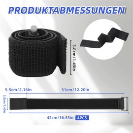 LPZMPZ 4 mollette per pantaloni da bicicletta, protezione per pantaloni, protezione per le gambe, in , per ciclismo, ciclismo, jogging, pesca, caccia, escursionismo