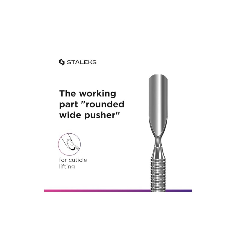 YUAKUOD Pusher Cuticle Manicure Pedicure Staleks Pro Expert Pe-90/2 Slant