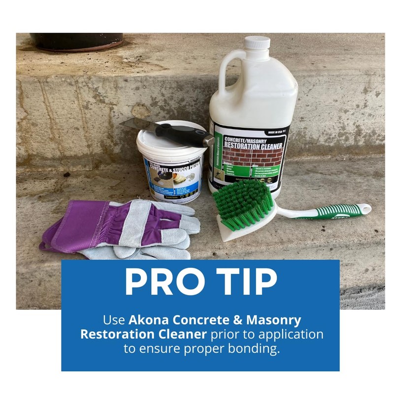Akona Pre-Mixed Concrete and Stucco Patch - Patching Material for