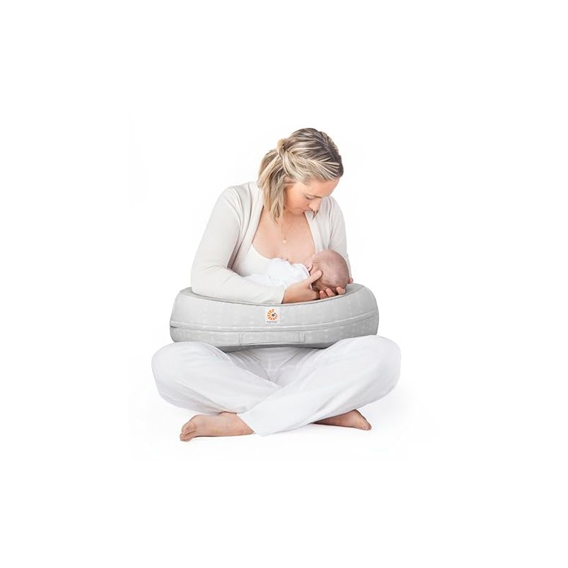 Ergobaby Natural Curve Nursing Pillow Cover, Moonlight Grey