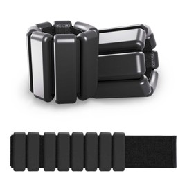 tintoke 1 Paar Verstellbare Arm Gewichte,1LB Gewicht Fitness Armband,Arm Gewichte Armband,tragbares Handgelenk und Knöchelgewichte,Geeignet für Fitness, Gewichtsabnahme, Aerobic-Übungen usw(Schwarz)