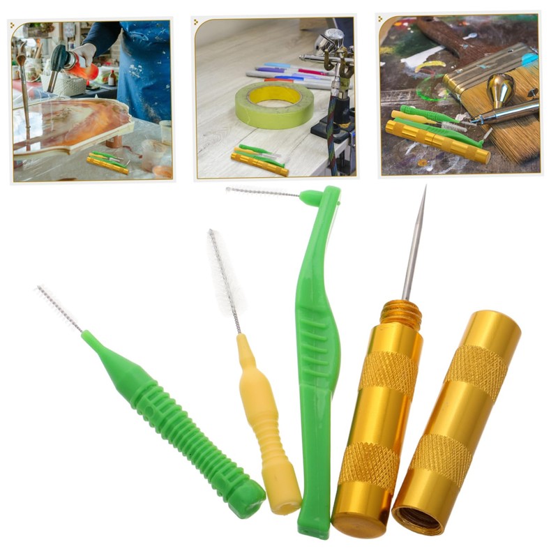SHINEOFI Professional Airbrush Cleaning Kit Airbrush Cleaning Brush Set Accessory