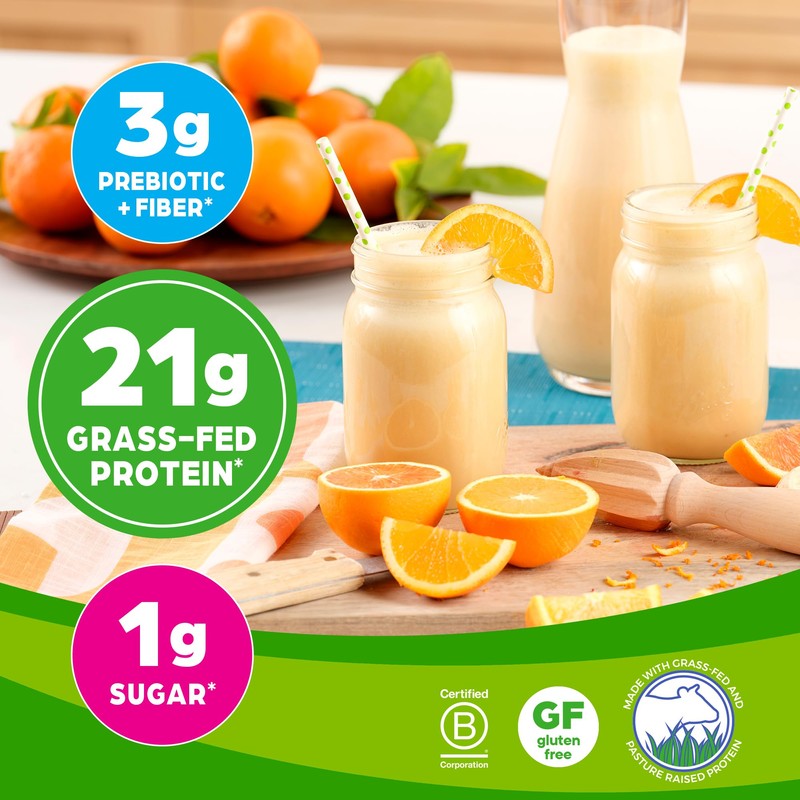 Orgain Whey Protein Powder, Vanilla Bean- 21g Grass Fed Dairy