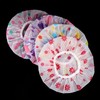 Shower Cap Set, 5 Piece Thickened Elastic Reusable Printed Design,