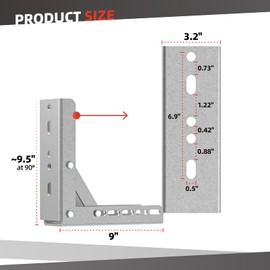 Universal Roof Mounting Bracket for Retractable Awnings, Adjustable Angle Premium Aluminum Roof Mounted Awning Bracket