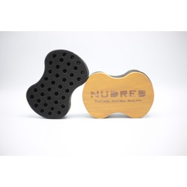 Nudred Wooden Hair Sponge for Curls, Coils, and Twists - Interchangeable Dread Sponge Small and Large Holes