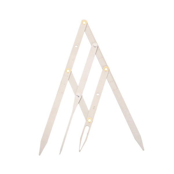 Angoily 1pc Eyebrow Measuring Ruler Second Generation Stainless Steel Tool