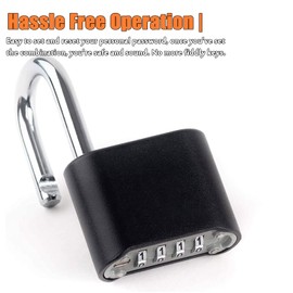 Combination Padlocks,Cyrmiug 4 Digit Resettable Combination Lock with 1.3 Inch Hardened Steel Shackle,Suitable for Outdoor School, Gym,Backyard Fence, Hasps,Shed & Toolbox [2 Pack]