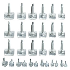 30 Pairs High Heel Replacement Transparent Tips U Shaped Heel Repair Caps, 6 Sizes 7/8/9/10/11/12mm High Heels Repair Tool, Protectors Heels Tips Replacement Dowels for Stiletto and Pumps Tips