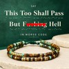 PENGION This Too Shall Pass Morse Code Bracelet for Women,