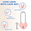 PATIKIL 3.9 Inch Love Locks Heart Padlock with Key Set,