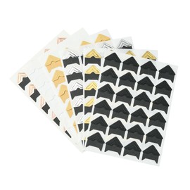 DanLingJewelry 12 Sheets 6 Styles Retro Photo Picture Corner Self Adhesive Stickers Photo Mounting Corner Stikcker for Scrapbooking Photo Album Diary DIY Craft