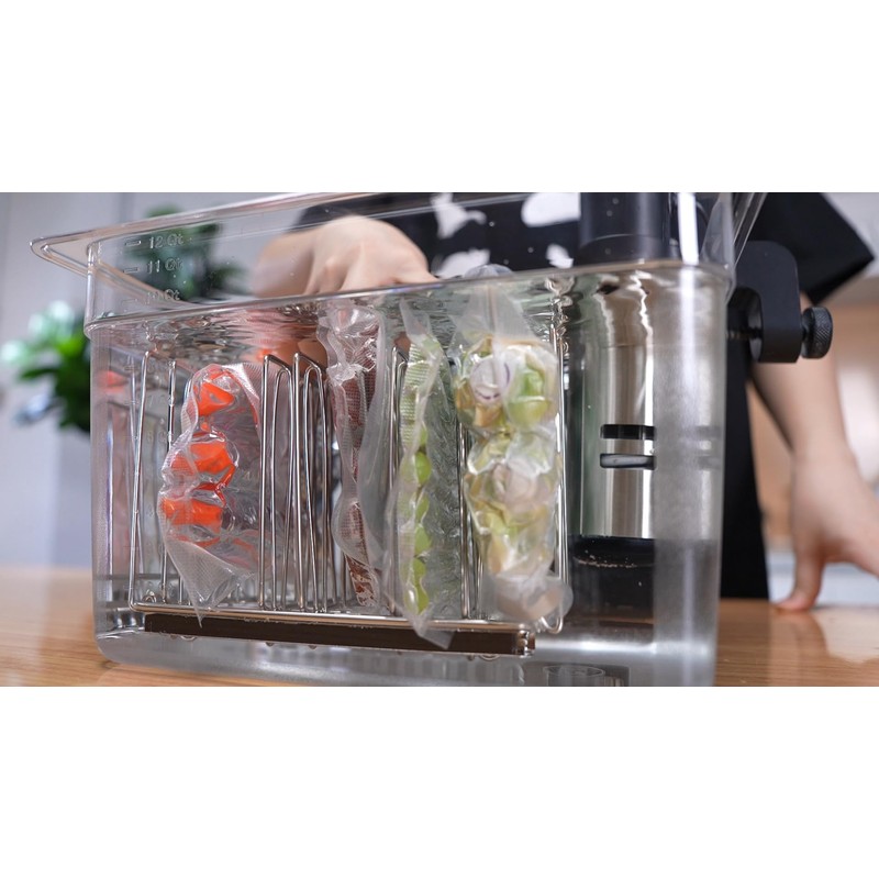 EVERIE 12Qt Sous Vide Container Kit w/Collapsible Lid + Lock-In