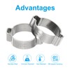 PATIKIL 10 Pack 20-23mm Double Ear Hose Clamp, 304 Stainless