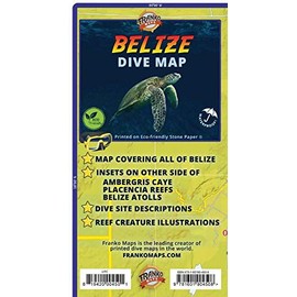 Belize Dive Map Waterproof Map