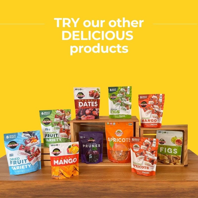 Perfect Delights Organic Dates, Vegan, Sun-Dried Pitted Dates, Healthy Fruit