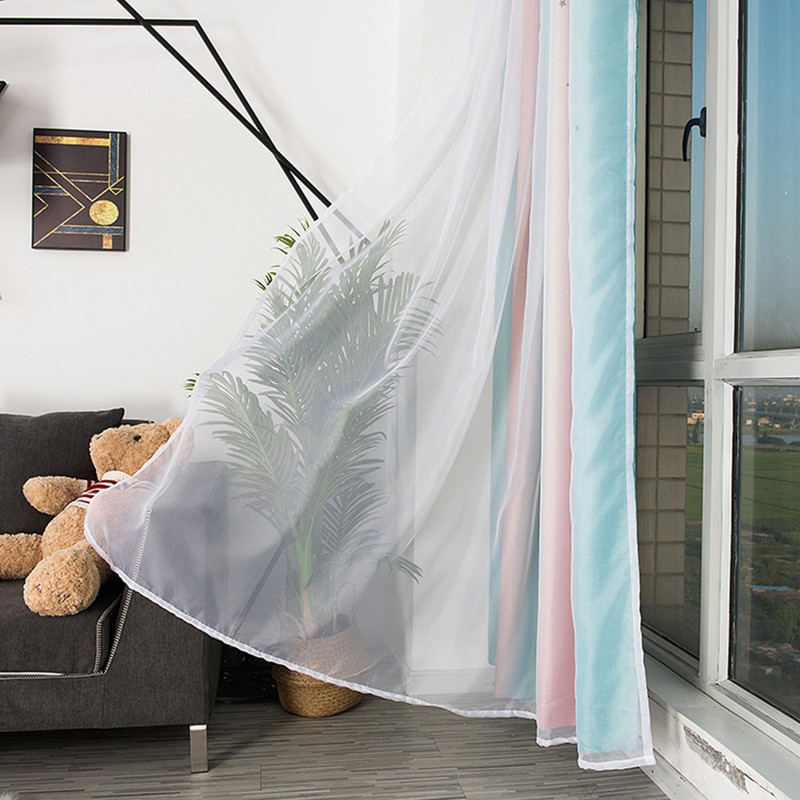 Double Layer Hollow living Room Dedroom Polyester Window Shading Drape
