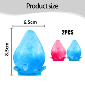 2Pack Raindrop Stress Balls, Squishy Fidget Toys for Kids, Glitter Squishy Squeeze Stress Relief Toys, Squeeze Balls with Removable Base, Water Drop Slow Rebound Sensory Toy for Anxiety Relief