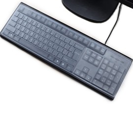 (2 Pack) Universal Clear Anti-Dust Keyboard Skin Protector Cover for 104/107 Keys Standard Desktop Keyboard Reusable Waterproof Keyboard Cover