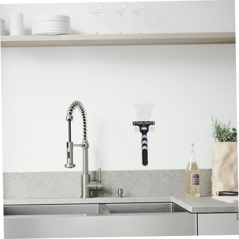 Operitacx 2Pcs Shaving Stand and Brush Holder Wall Mounted Shaving