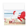 Masterpiece Beach Chairs Cards / 16 Warmest Wishes Coastal Holiday