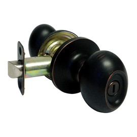Dark Oil Rubbed Bronze Door Oval Egg Style Knob Entry/Privacy/Passage/Dummy/Deadbolt 6093DBR (Privacy Bedroom Bathroom Lock)