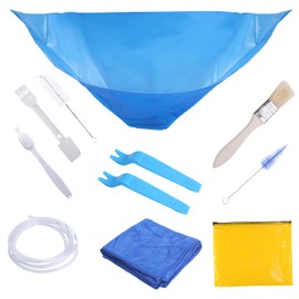 10pcs Mini Split Cleaning Kit, Air Conditioner Cleaning Kit with Cover Bag Water Pipe Pry Tool Brush Towel for 37-46in Wall Mounted Air Conditioner