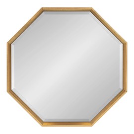 Kate and Laurel Calter Modern Large Octagon Frame Wall Mirror, 31.5 x 31.5, Gold